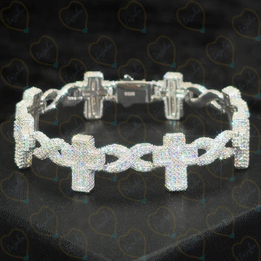 5.25 TCW Round Brilliant Cut Cuban link Lab Grown Diamond Bracelet for Women