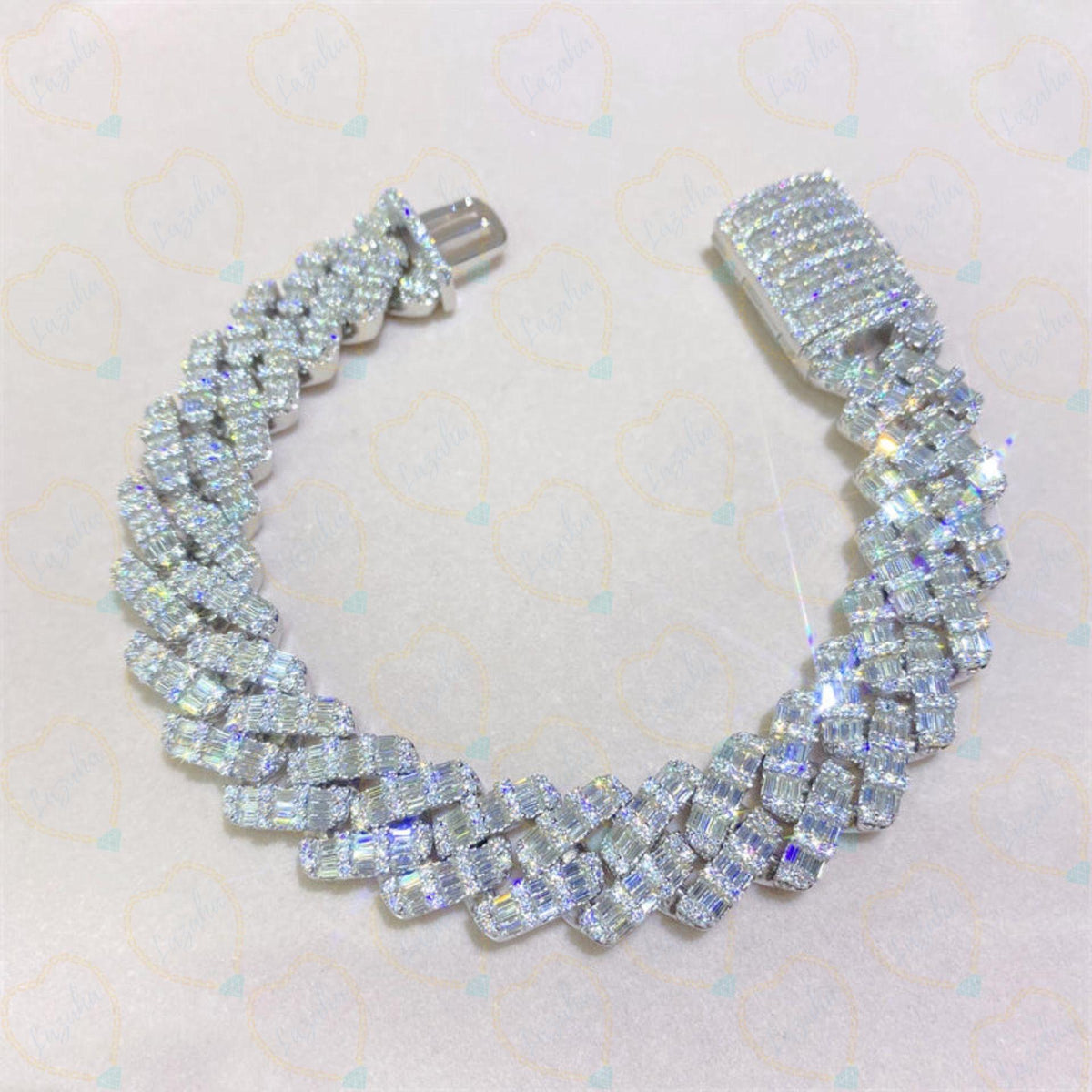 13.40 TCW Baguette Cut Tennis Lab Grown Diamond Bracelet for Women