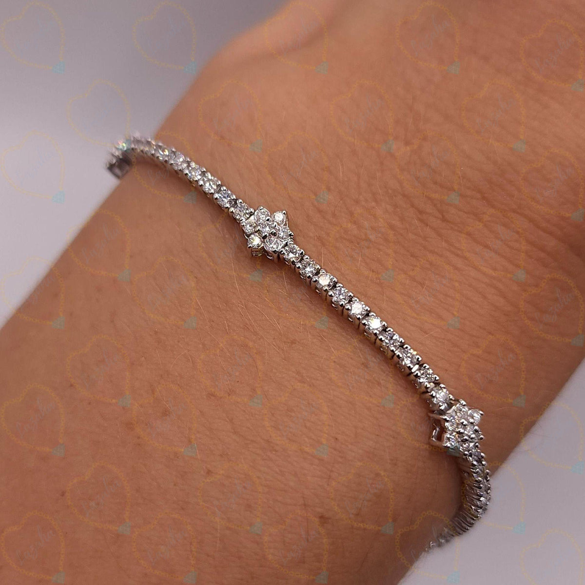 1.00 CTW Round Cut Tennis Lab Grown Diamond Bracelet for Women