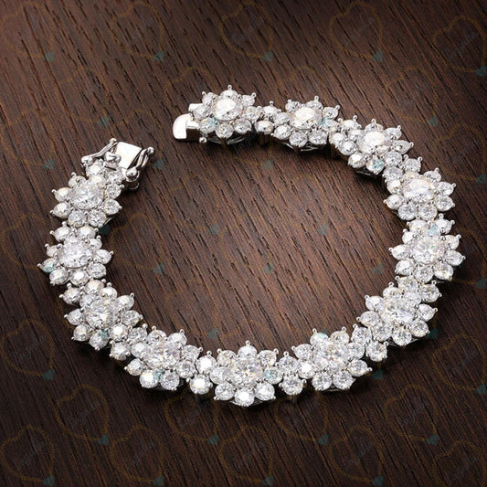 4.20 CTW Round Brilliant Cut Tennis Lab Grown Diamond Bracelet for Women