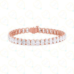 18.50 TCW Oval Cut Tennis Lab Grown Diamond Bracelet for Women