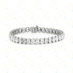 18.50 TCW Oval Cut Tennis Lab Grown Diamond Bracelet for Women