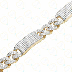 12.00 TCW Round Cut Hip Hop Lab Grown Diamond Bracelet for Women