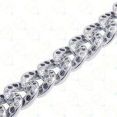 16.00 TCW Round Cut Hip Hop Lab Grown Diamond Bracelet for Women