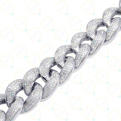 16.00 TCW Round Cut Hip Hop Lab Grown Diamond Bracelet for Women