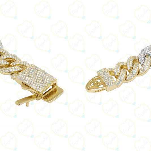 19.00 TCW Round Cut Hip Hop Lab Grown Diamond Bracelet for Women