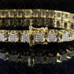 2.80 TCW Round Cut Hip Hop Lab Grown Diamond Bracelet for Women