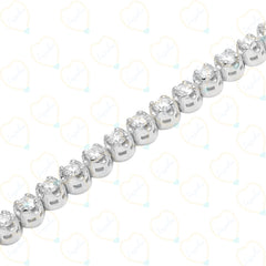 34.00 TCW Round Cut Hip Hop Lab Grown Diamond Bracelet for Women