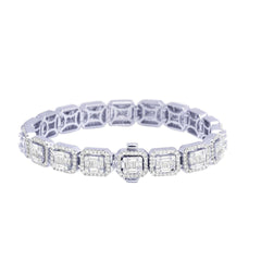 3.20 TCW Round Cut Tennis Lab Grown Diamond Bracelet for Women