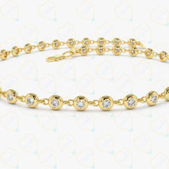 Brilliant Round Cut Tennis Lab Grown Diamond Bracelet for Women