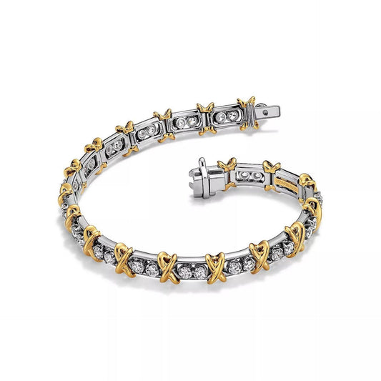 1.00CTW Round Brilliant Cut Tennis Lab Grown Diamond Bracelet for Women