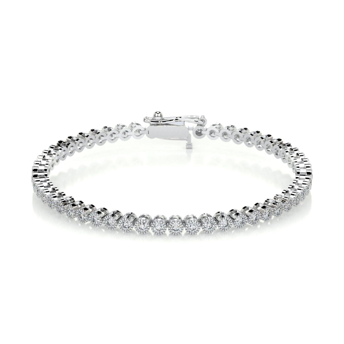 14.00 CTW Round Brilliant Cut Tennis Lab Grown Diamond Bracelet for Women