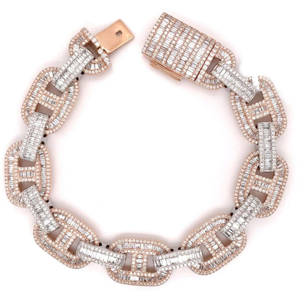 Bracciale Hip Hop Lab Grown con diamanti taglio brillante rotondo da 4,50 TCW per donna