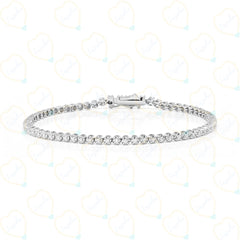 1.70 CTW Round-Brilliant Cut Tennis Lab Grown Diamond Bracelet for Women