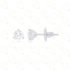 1.70 CTW Round Cut Stud Lab Grown Diamond Earrings for Women