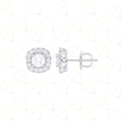 0.30 CTW Round Cut Solitaire With Accents Lab Grown Diamond earring, Diamond, Lab Grown Diamond, Solitaire Diamond earring, 0.30 CT Round Cut, White Gold earring, best diamond earring