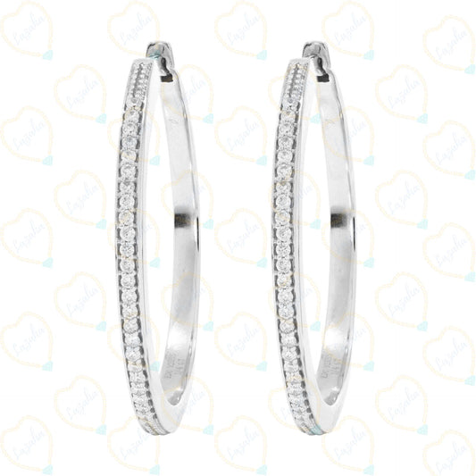 0.80 CTW Round Cut Huggie Hoop Lab Grown Diamond Earrings for Women