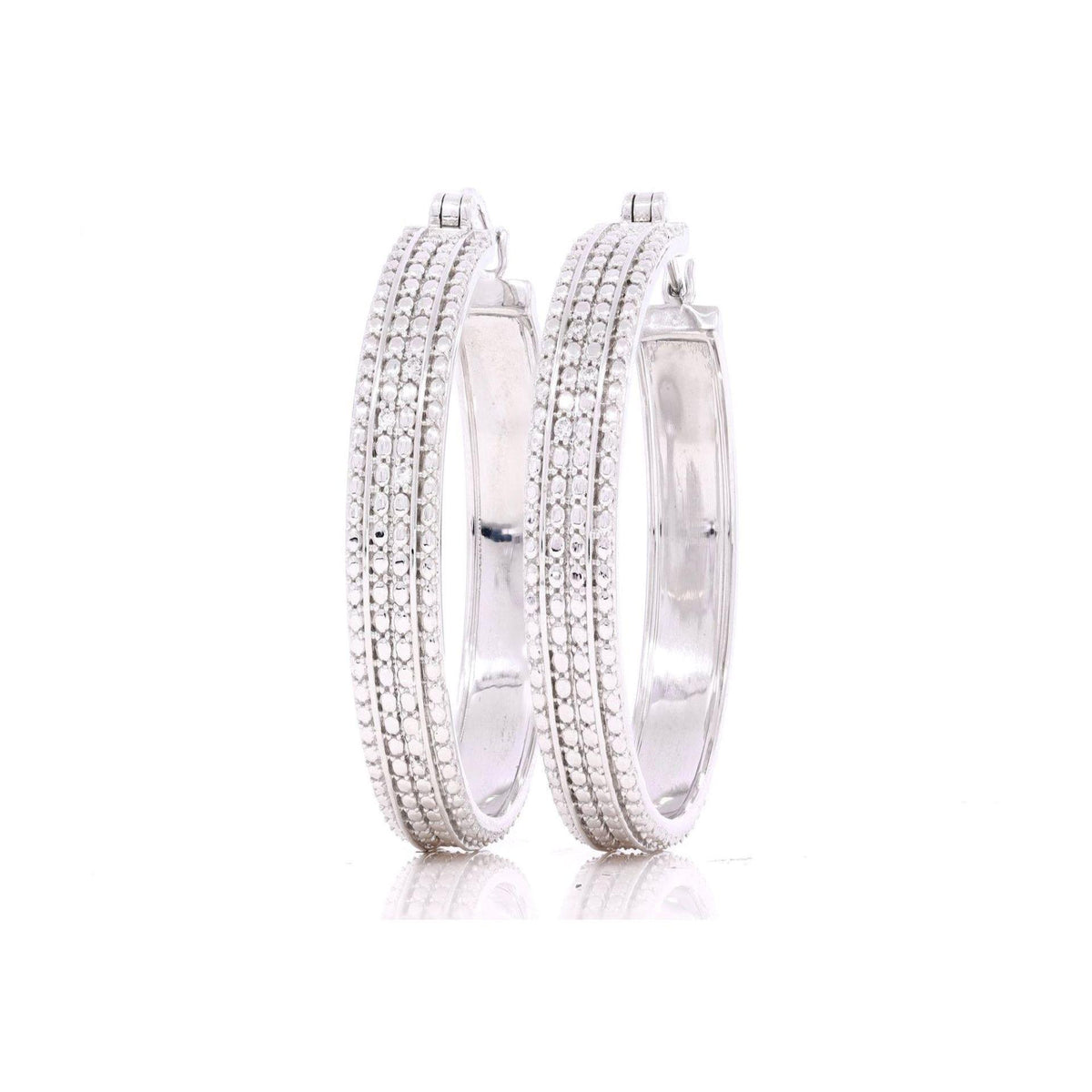 2.40 CTW Round Cut Huggie Hoop Lab Grown Diamond Earrings for Women