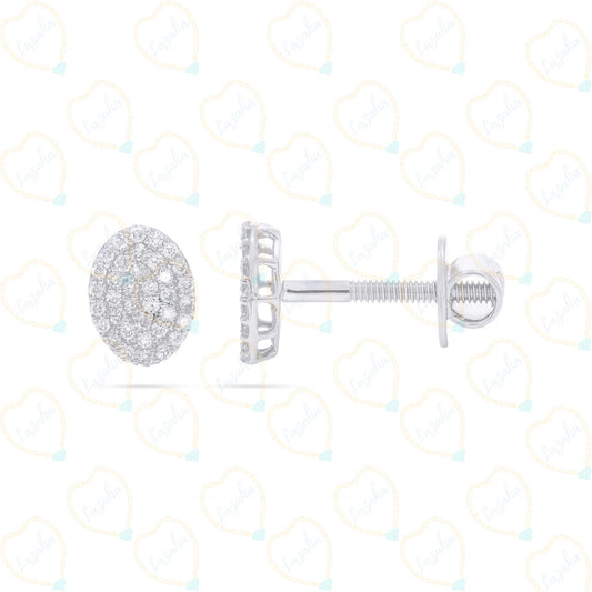 0.60 CTW Round Cut Stud Lab Grown Diamond Earrings for Women