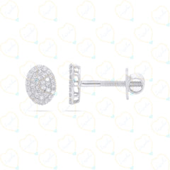 0.60 CTW Round Cut Stud Lab Grown Diamond Earrings for Women