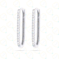 1.70 CTW Round Cut Huggie Hoop Lab Grown Diamond Earrings for Women