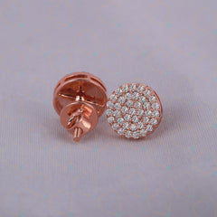 0.70 CTW Round Cut Stud Lab Grown Diamond Earrings for Women