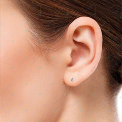 0.60 CTW Oval Cut Stud Lab Grown Diamond Earrings for Women