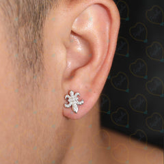 Round Cut Stud Lab Grown Diamond Earrings for Women