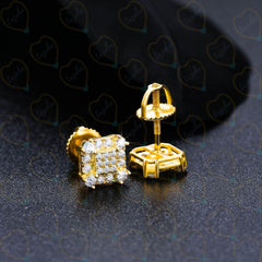 0.90 CTW Round Cut Stud Lab Grown Diamond Earrings for Women