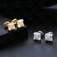 0.90 CTW Round Cut Stud Lab Grown Diamond Earrings for Women