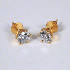 2.00 CTW Round Cut Stud Lab Grown Diamond Earrings for Women