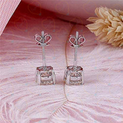 2.00 CTW Round Cut Stud Lab Grown Diamond Earrings for Women