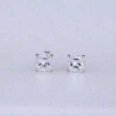 3.00 CTW Cushion Cut Stud Lab Grown Diamond Earrings for Women