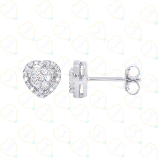 0.50 CTW Round Cut Stud Lab Grown Diamond Earrings for Women