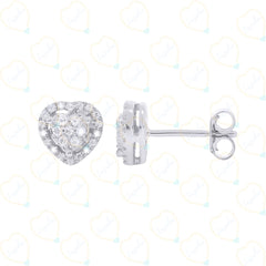 0.50 CTW Round Cut Stud Lab Grown Diamond Earrings for Women