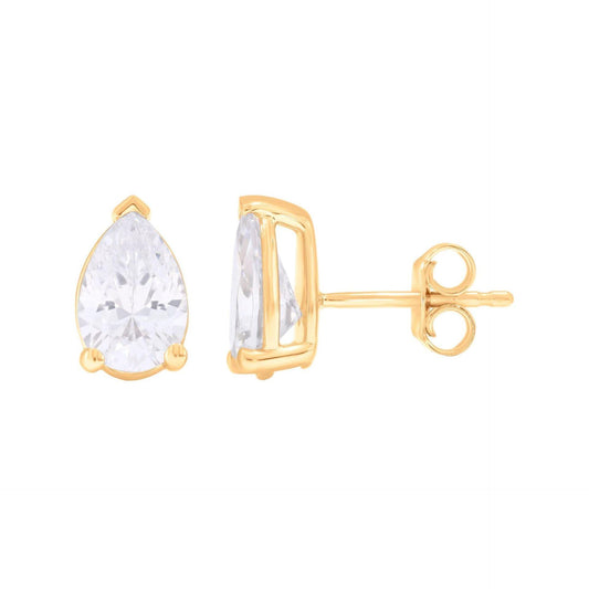 3.30 CTW Pear Cut Stud Lab Grown Diamond Earrings for Women