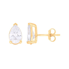 3.30 CTW Pear Cut Stud Lab Grown Diamond Earrings for Women