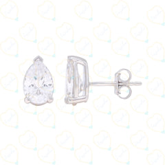 3.30 CTW Pear Cut Stud Lab Grown Diamond Earrings for Women