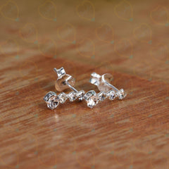 Round Cut Stud Lab Grown Diamond Earrings for Women