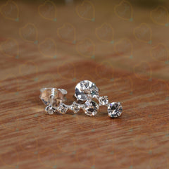 Round Cut Stud Lab Grown Diamond Earrings for Women