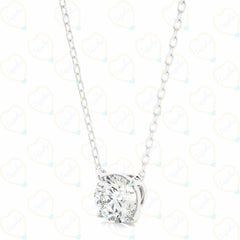 1.00 TCW Round Cut Charm Lab Grown Diamond Pendant for Women