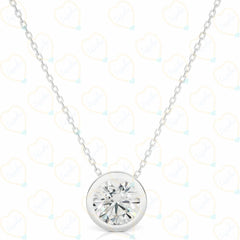 1.00 TCW Round Cut Charm Lab Grown Diamond Pendant for Women