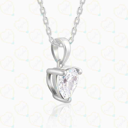 2.00 TCW Heart Cut Charm Lab Grown Diamond Pendant for Women