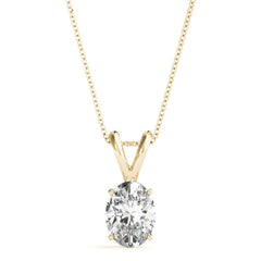 2.00 CTW Oval Cut Charm Lab Grown Diamond Pendant for Women