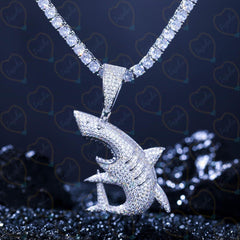 2.80 TCW Round Cut Hip Hop Lab Grown Diamond Pendant for Women