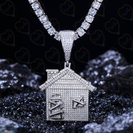 2.00 TCW Round Cut Hip Hop Lab Grown Diamond Pendant for Women