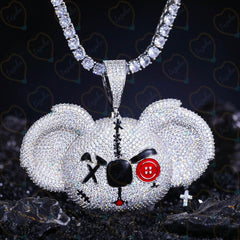 6.00 TCW Round Cut Hip Hop Lab Grown Diamond Pendant for Women