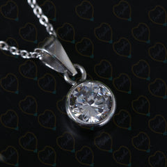 1.70 TCW Round Cut Charm Lab Grown Diamond Pendant for Women