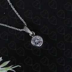 1.70 TCW Round Cut Charm Lab Grown Diamond Pendant for Women