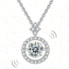 0.90 TCW Round Cut Charm Lab Grown Diamond Pendant for Women